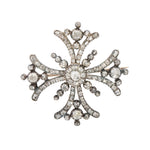 Maltese diamond Cross Brooch-Charlotte Sayers Antique Jewellery