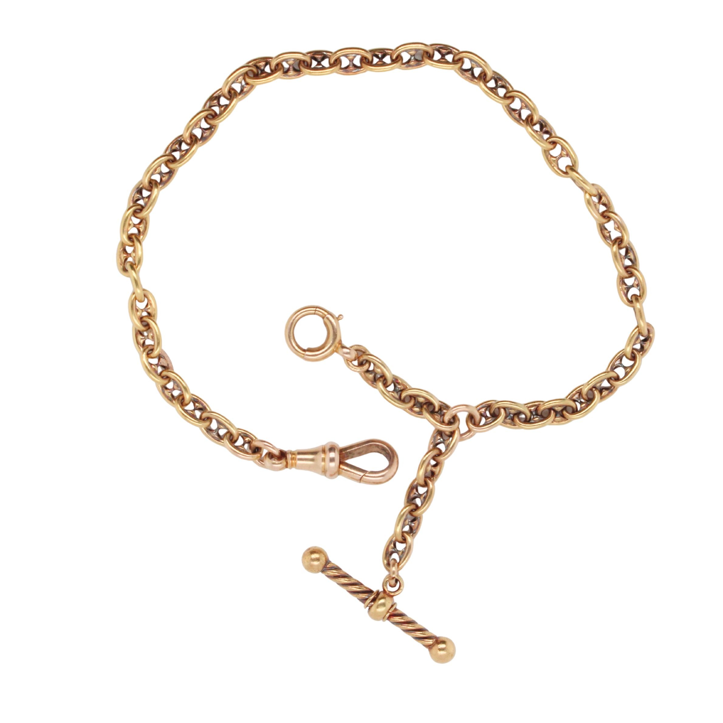 Marine Link Albert Chain Bracelet-Charlotte Sayers Antique Jewellery