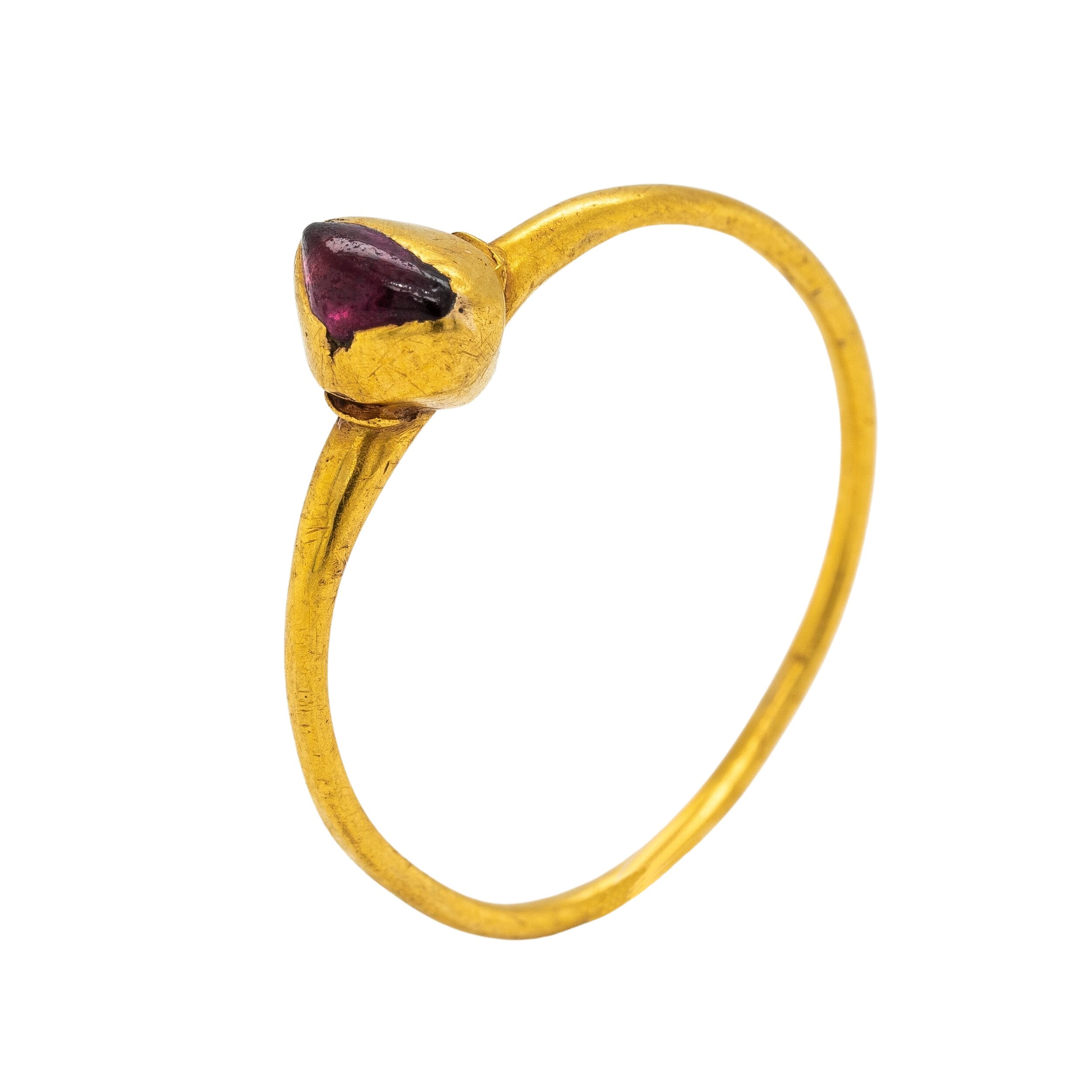 Medieval Garnet Ring-Charlotte Sayers Antique Jewellery