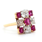 Mellerio Ruby and Diamond 1960s Ring-Charlotte Sayers Antique Jewellery