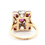 Mellerio Ruby and Diamond 1960s Ring-Charlotte Sayers Antique Jewellery