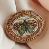 Micro Mosaic Butterfly-Charlotte Sayers Antique Jewellery