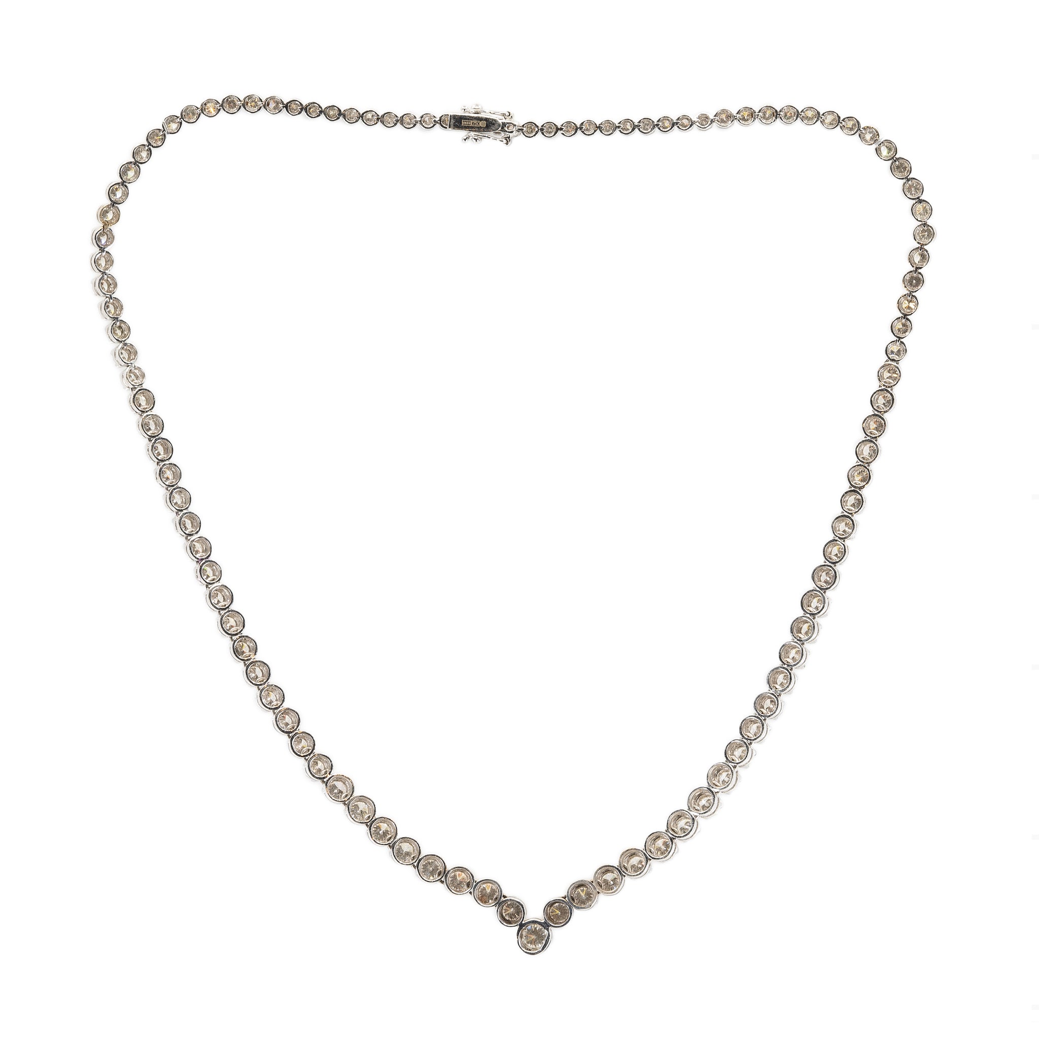 Modern 18ct Diamond Necklace-Charlotte Sayers Antique Jewellery