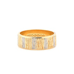 Modern 2 Colour Gold Band Ring-Charlotte Sayers Antique Jewellery