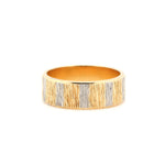 Modern 2 Colour Gold Band Ring-Charlotte Sayers Antique Jewellery