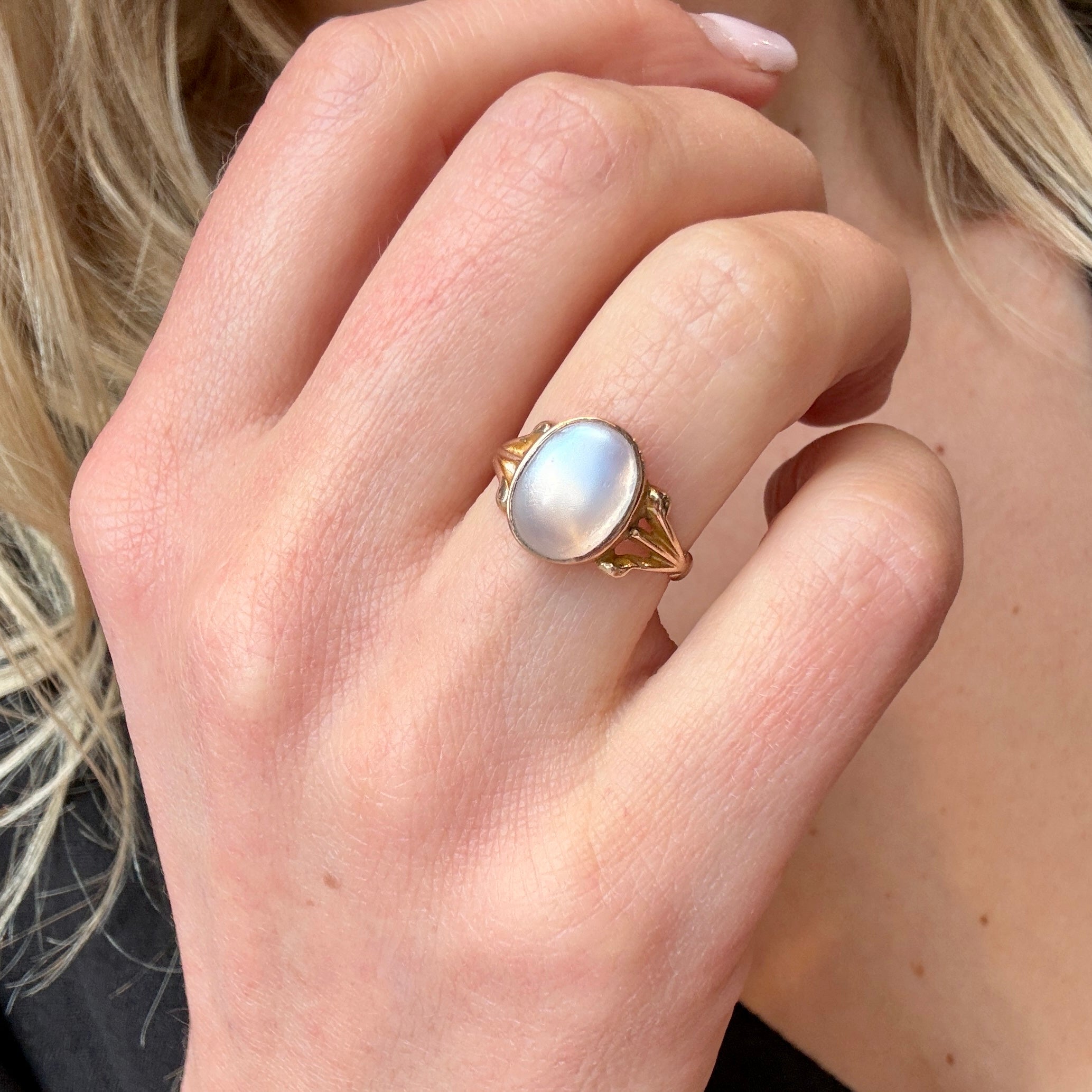 Moonstone Ring-Charlotte Sayers Antique Jewellery