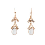 Moonstone and Diamond Earrings-Charlotte Sayers Antique Jewellery