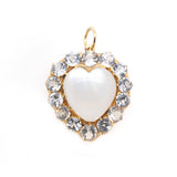 Moonstone and Topaz Heart Pendant-Charlotte Sayers Antique Jewellery