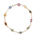 Multi Gem Bracelet-Charlotte Sayers Antique Jewellery