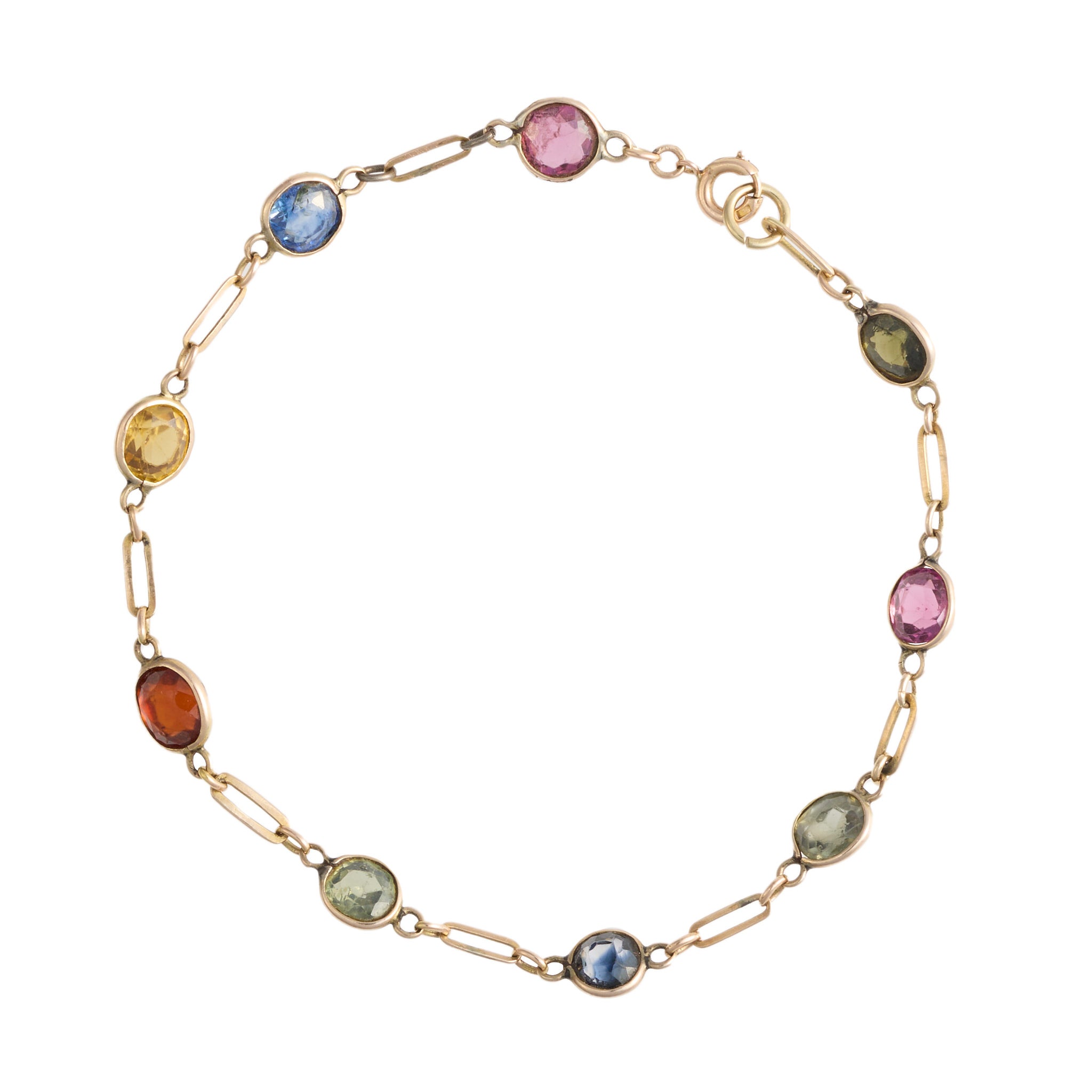 Multi Gem Bracelet-Charlotte Sayers Antique Jewellery