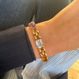 Multi Gem Gold Bracelet-Charlotte Sayers Antique Jewellery