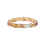 Multi Gem Gold Bracelet-Charlotte Sayers Antique Jewellery