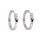 Multicoloured Sapphire Hoop Earrings-Charlotte Sayers Antique Jewellery