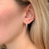 Multicoloured Sapphire Hoop Earrings-Charlotte Sayers Antique Jewellery