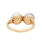 Natural Blister Pearl Double Ring-Charlotte Sayers Antique Jewellery