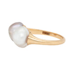 Natural Blister Pearl Double Ring-Charlotte Sayers Antique Jewellery