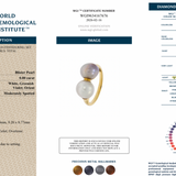 Natural Blister Pearl Double Ring-Charlotte Sayers Antique Jewellery
