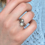 Natural Bouton Two Colour Pearl and Diamond Ring-Charlotte Sayers Antique Jewellery