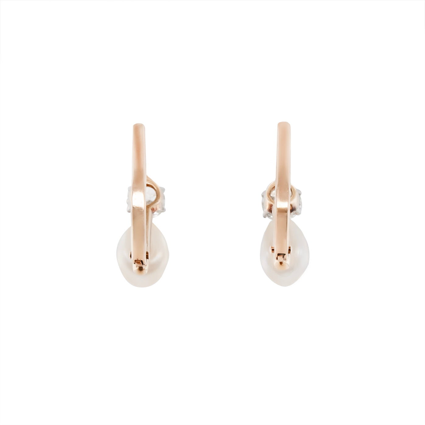 Natural Peal and Diamond Earrings-Charlotte Sayers Antique Jewellery
