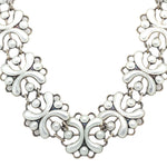 Norwegian White Enamel Necklace-Charlotte Sayers Antique Jewellery