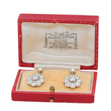 Old Cut Diamond Cluster Drop Earrings-Charlotte Sayers Antique Jewellery
