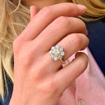 Old Cut Diamond Cluster Ring-Charlotte Sayers Antique Jewellery