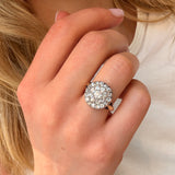 Old Cut Diamond Cluster Ring-Charlotte Sayers Antique Jewellery