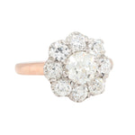 Old Cut Diamond Cluster Ring-Charlotte Sayers Antique Jewellery