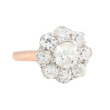 Old Cut Diamond Cluster Ring-Charlotte Sayers Antique Jewellery
