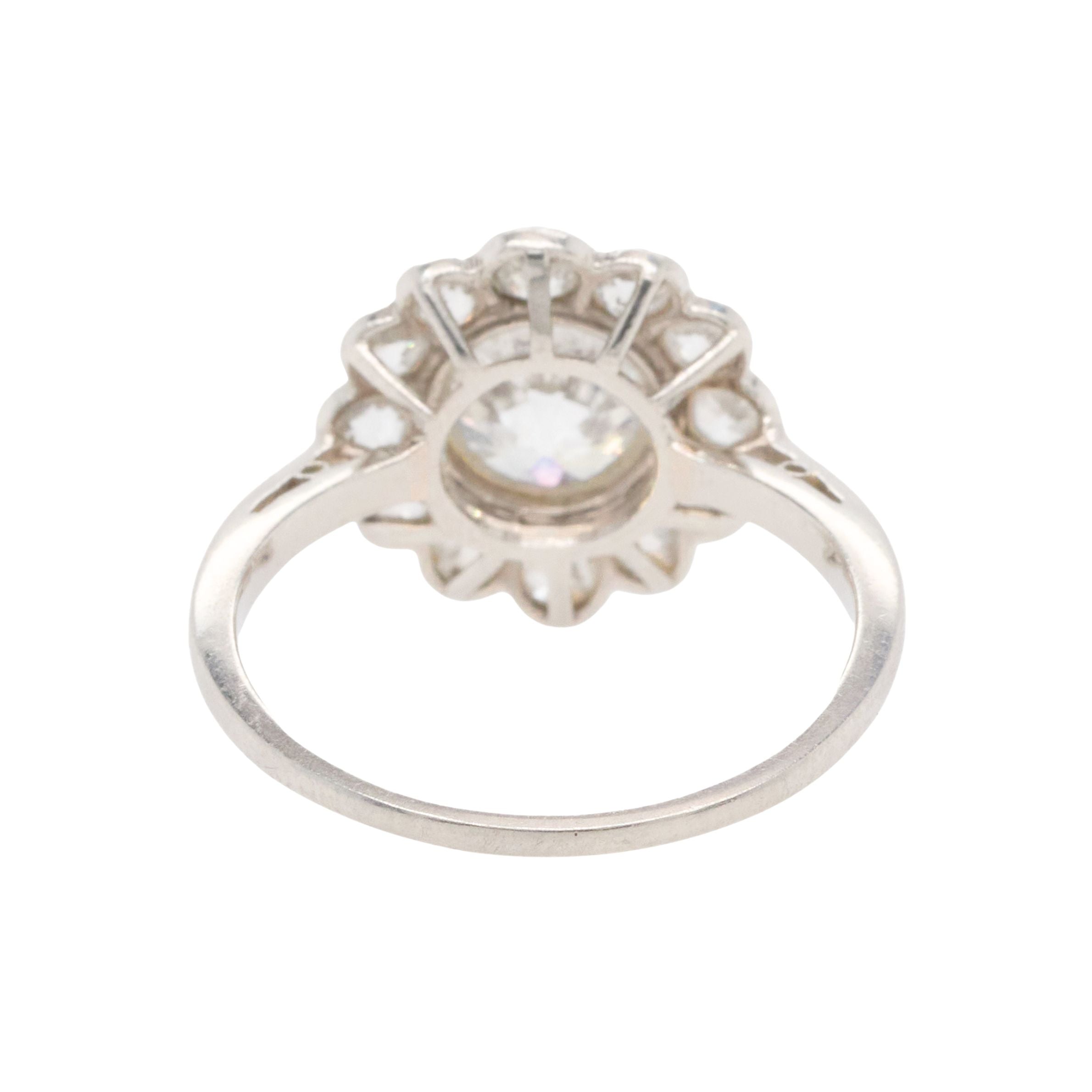 Old Cut Diamond Cluster Ring-Charlotte Sayers Antique Jewellery