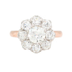 Old Cut Diamond Cluster Ring-Charlotte Sayers Antique Jewellery