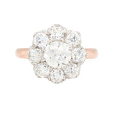 Old Cut Diamond Cluster Ring-Charlotte Sayers Antique Jewellery