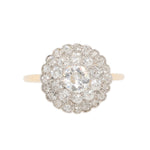 Old Cut Diamond Cluster Ring-Charlotte Sayers Antique Jewellery
