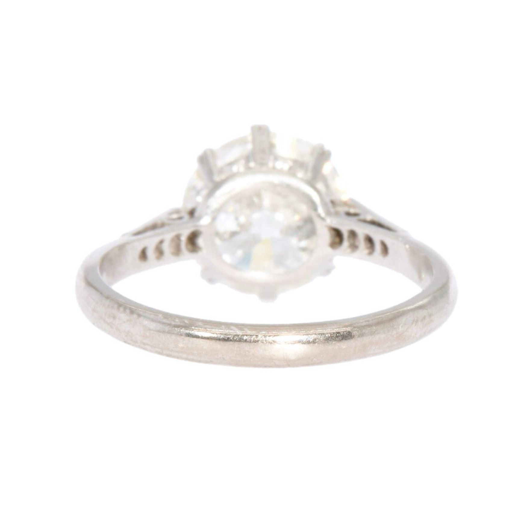 Old European Cut 2.50 Carat Diamond Solitaire Ring-Charlotte Sayers Antique Jewellery