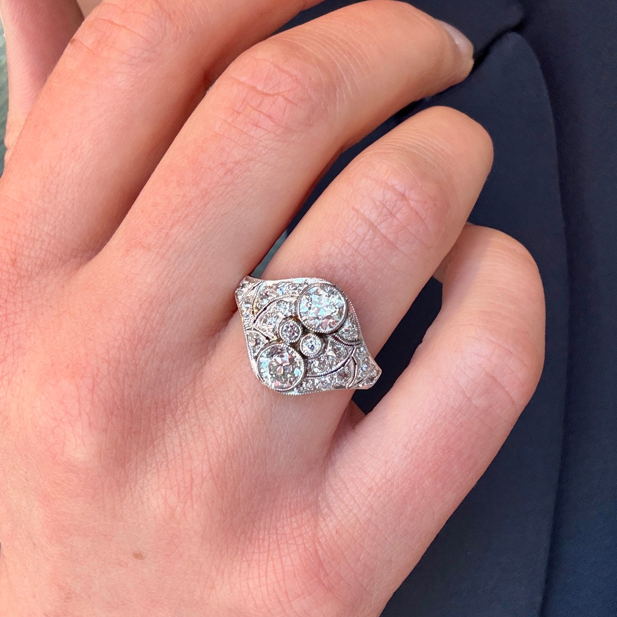 Old European Cut Diamond Ring-Charlotte Sayers Antique Jewellery