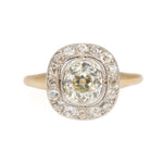 Old Mine Cut Diamond Cluster Ring-Charlotte Sayers Antique Jewellery