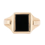 Onyx Signet Ring-Charlotte Sayers Antique Jewellery