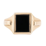 Onyx Signet Ring-Charlotte Sayers Antique Jewellery