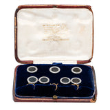 Onyx and Diamond Cufflink and Stud Set-Charlotte Sayers Antique Jewellery