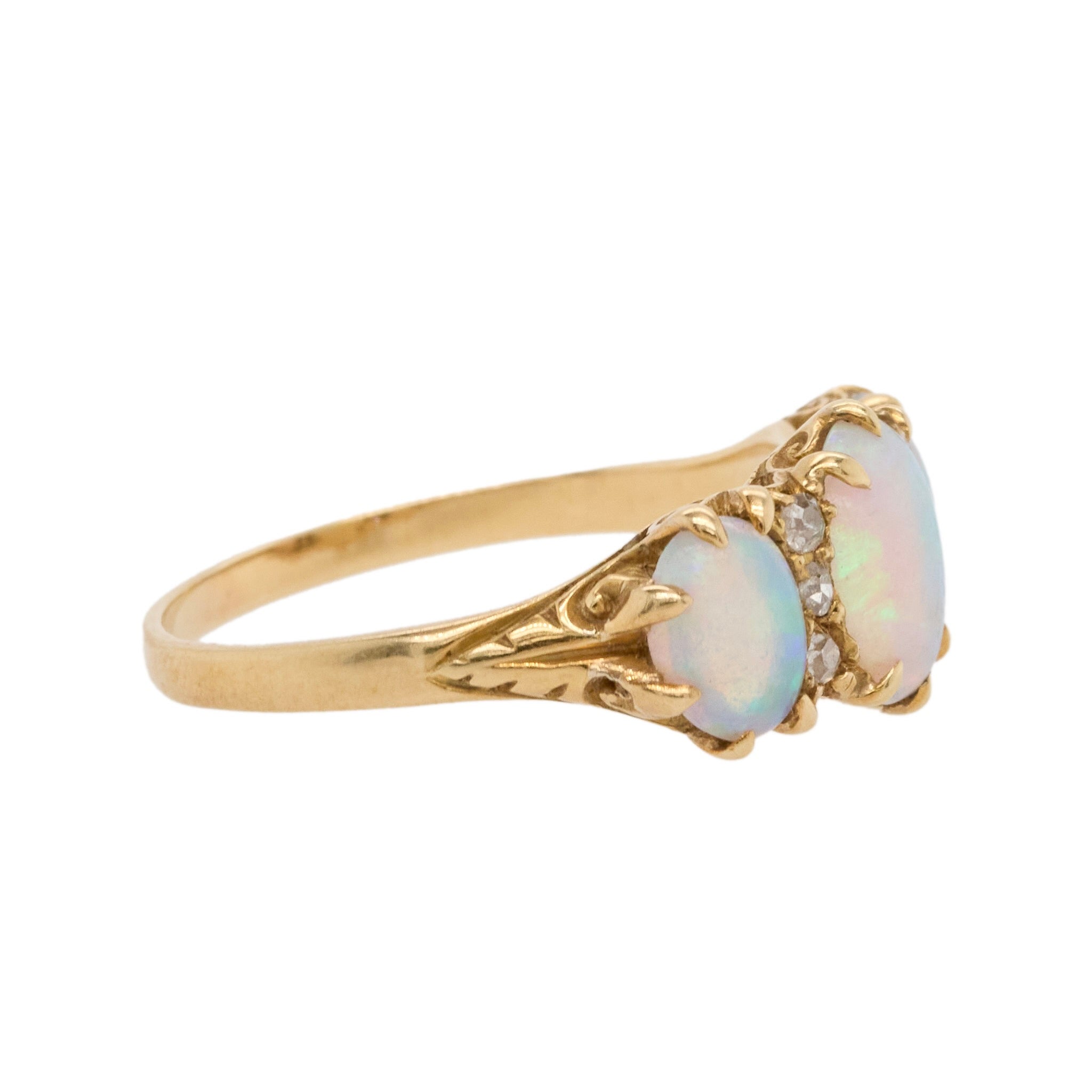 Opal Diamond Ring-Charlotte Sayers Antique Jewellery