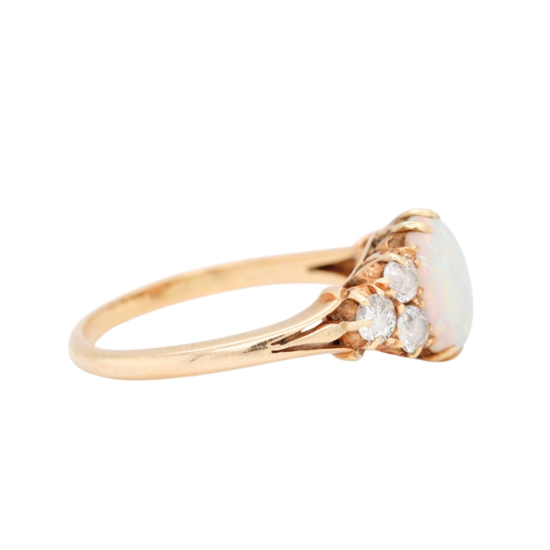 Opal Diamond Ring-Charlotte Sayers Antique Jewellery