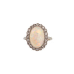 Opal and Diamond Ring-Charlotte Sayers Antique Jewellery