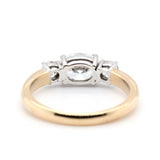 Oval Trilogy Diamond Ring-Charlotte Sayers Antique Jewellery