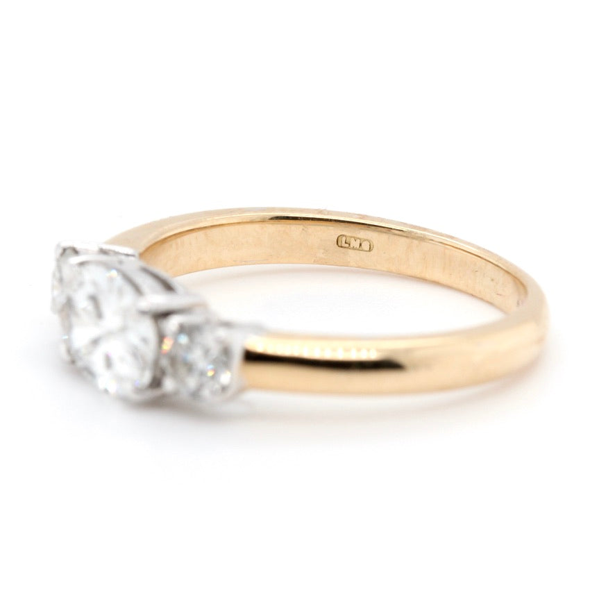 Oval Trilogy Diamond Ring-Charlotte Sayers Antique Jewellery