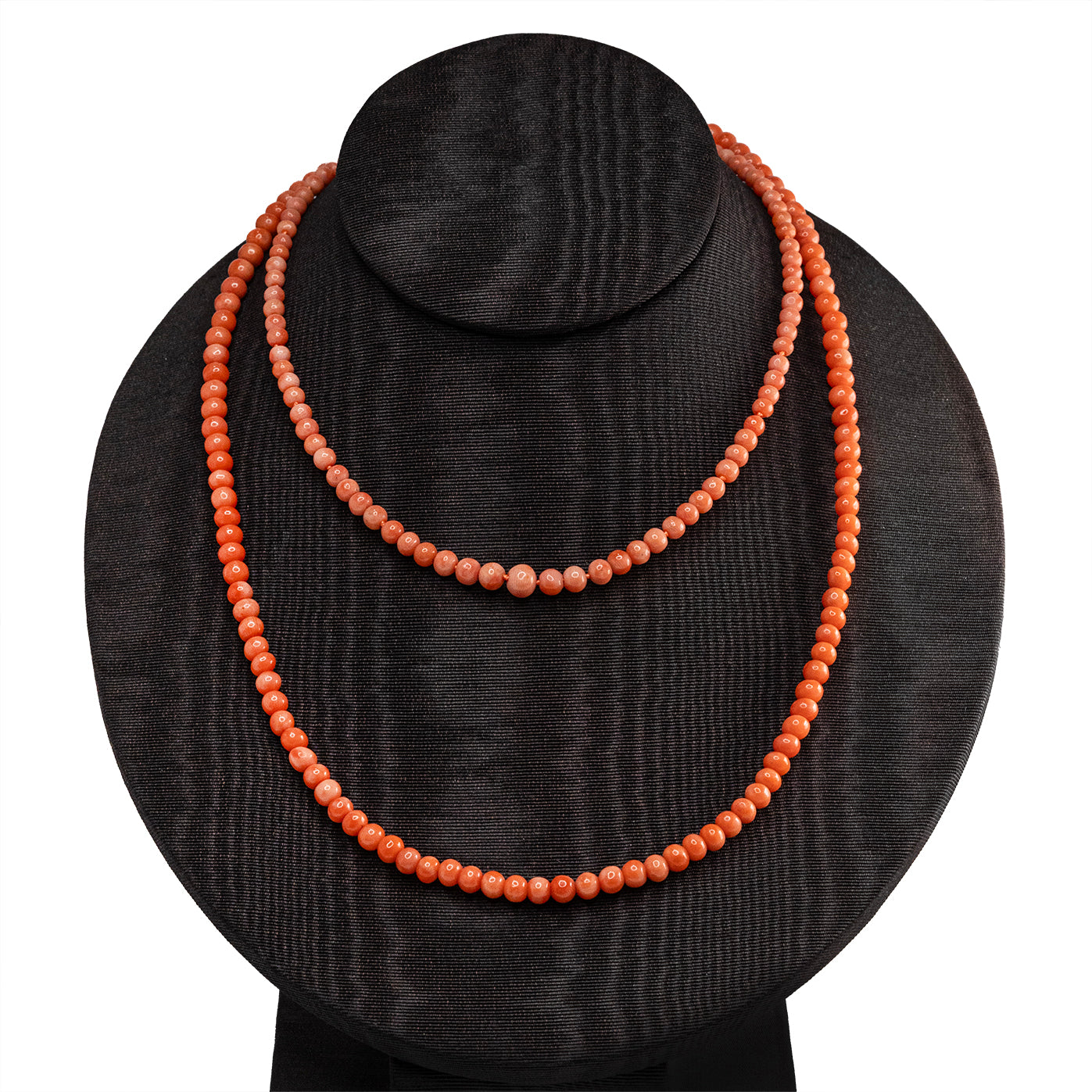 Pair of Victorian Coral Necklaces-Charlotte Sayers Antique Jewellery