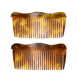 Pair of Victorian Shell Hair Combs-Charlotte Sayers Antique Jewellery