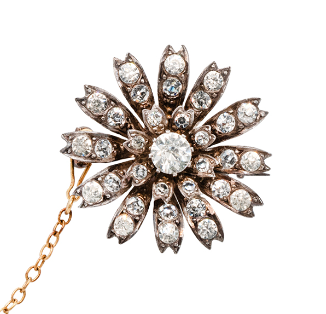 Paste Flower Brooch-Charlotte Sayers Antique Jewellery