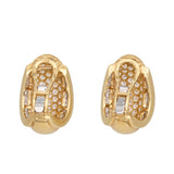 Pavé Diamond Clip Earrings-Charlotte Sayers Antique Jewellery