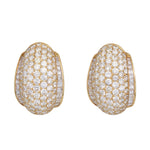 Pavé Diamond Clip Earrings-Charlotte Sayers Antique Jewellery