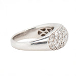 Pavé Set Diamond Bombé Ring-Charlotte Sayers Antique Jewellery
